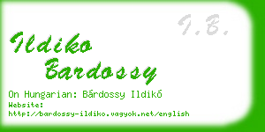 ildiko bardossy business card