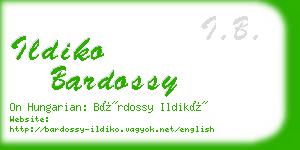 ildiko bardossy business card